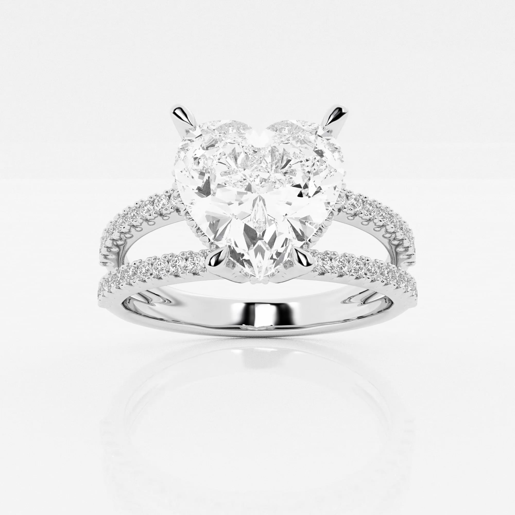 product video for Badgley Mischka Near-Colorless 3 1/3 ctw Heart Lab Grown Diamond Engagement Ring