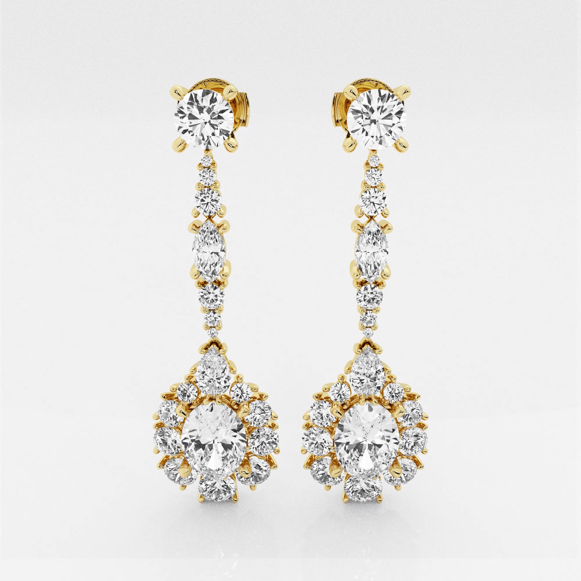 product video for Badgley Mischka 13 1/2 ctw Oval Lab Grown Diamond Dangle Earrings