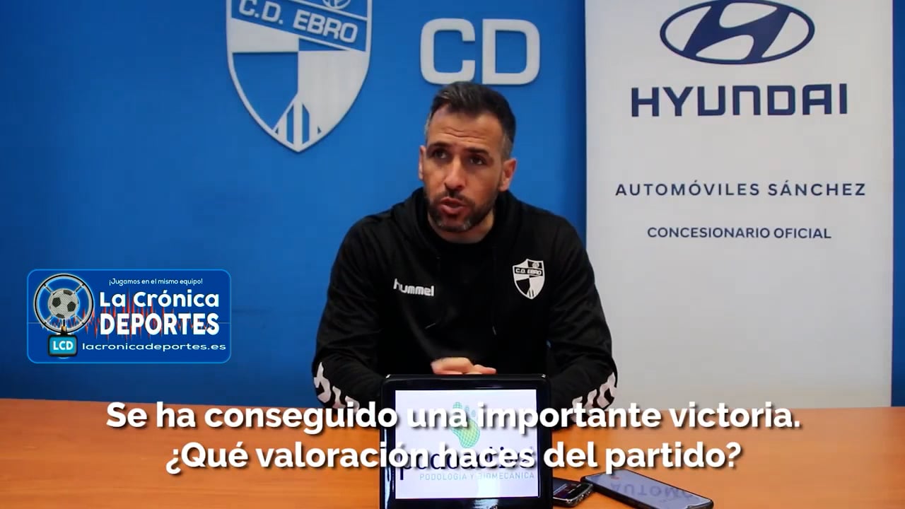 RAÚL JARDIEL (Entrenador Ebro) CD Ebro 3-0 CE Europa / Jornada 19 / 2ª RFEF - Grupo 3 / Fuente Facebook CD Ebro