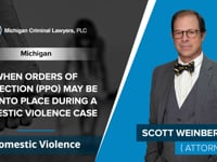 When Orders Of Protection (PPO) May Be Put Into Place During A Domestic Violence Case | Scott Weinberg - Michigan