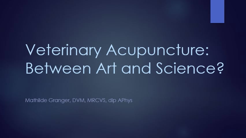Veterinary acupuncture: between art and science