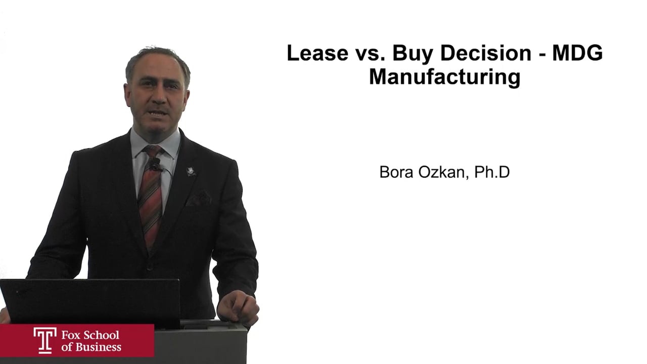 Lease vs. Buy Decision – MDG Manufacturing