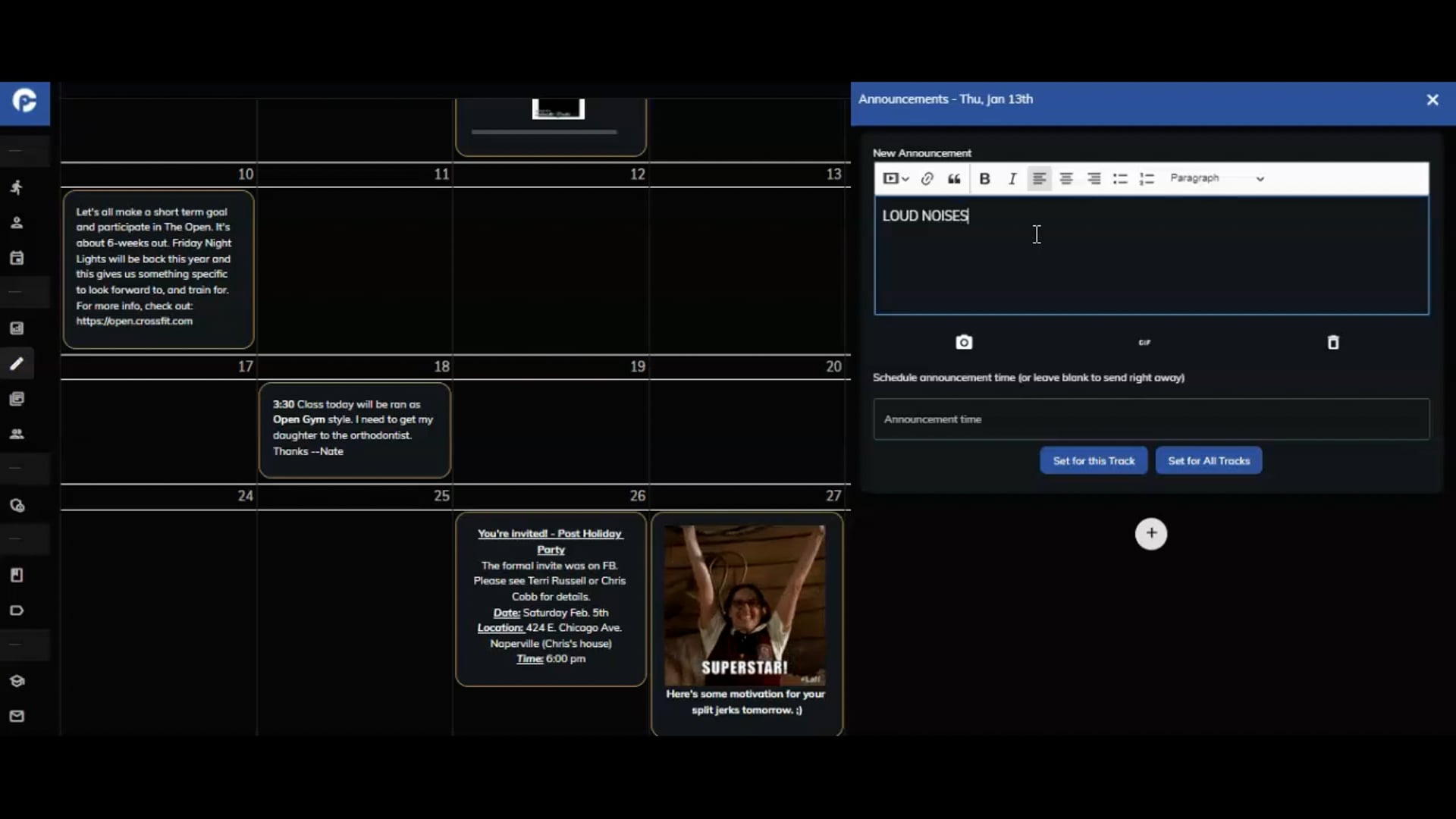Create & Schedule Announcements