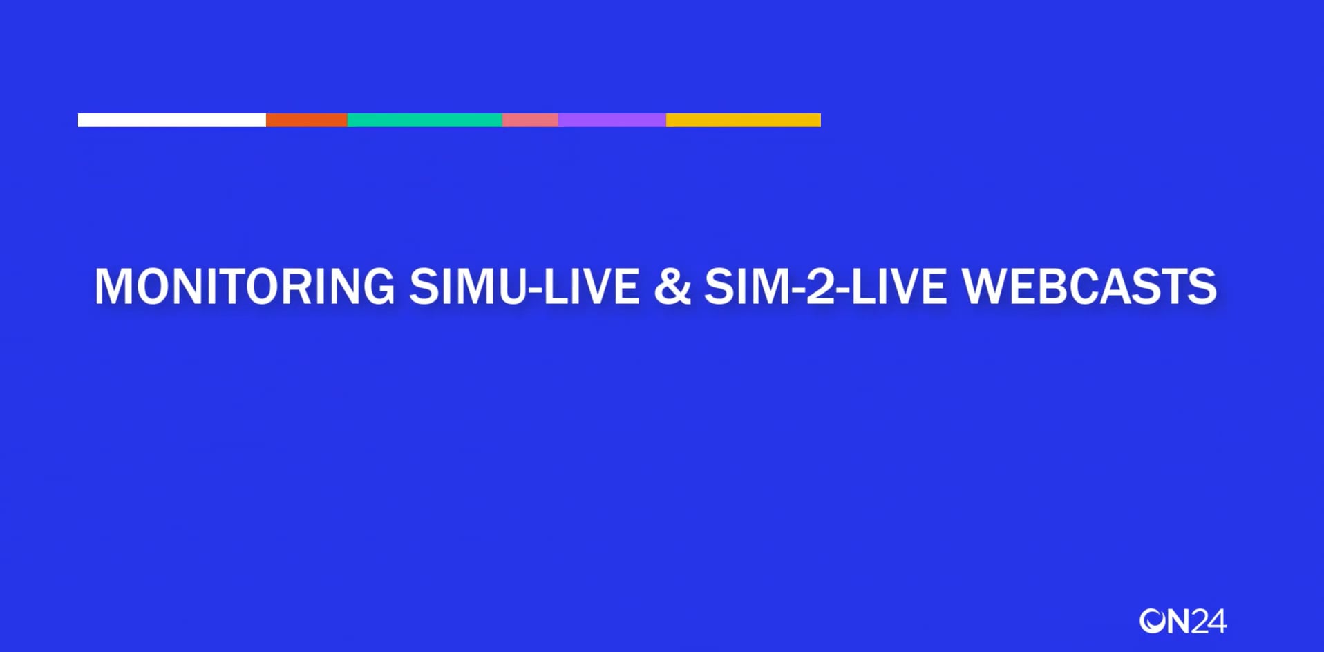 Monitoring Simu-live and Sim-2-Live Webcasts on Vimeo