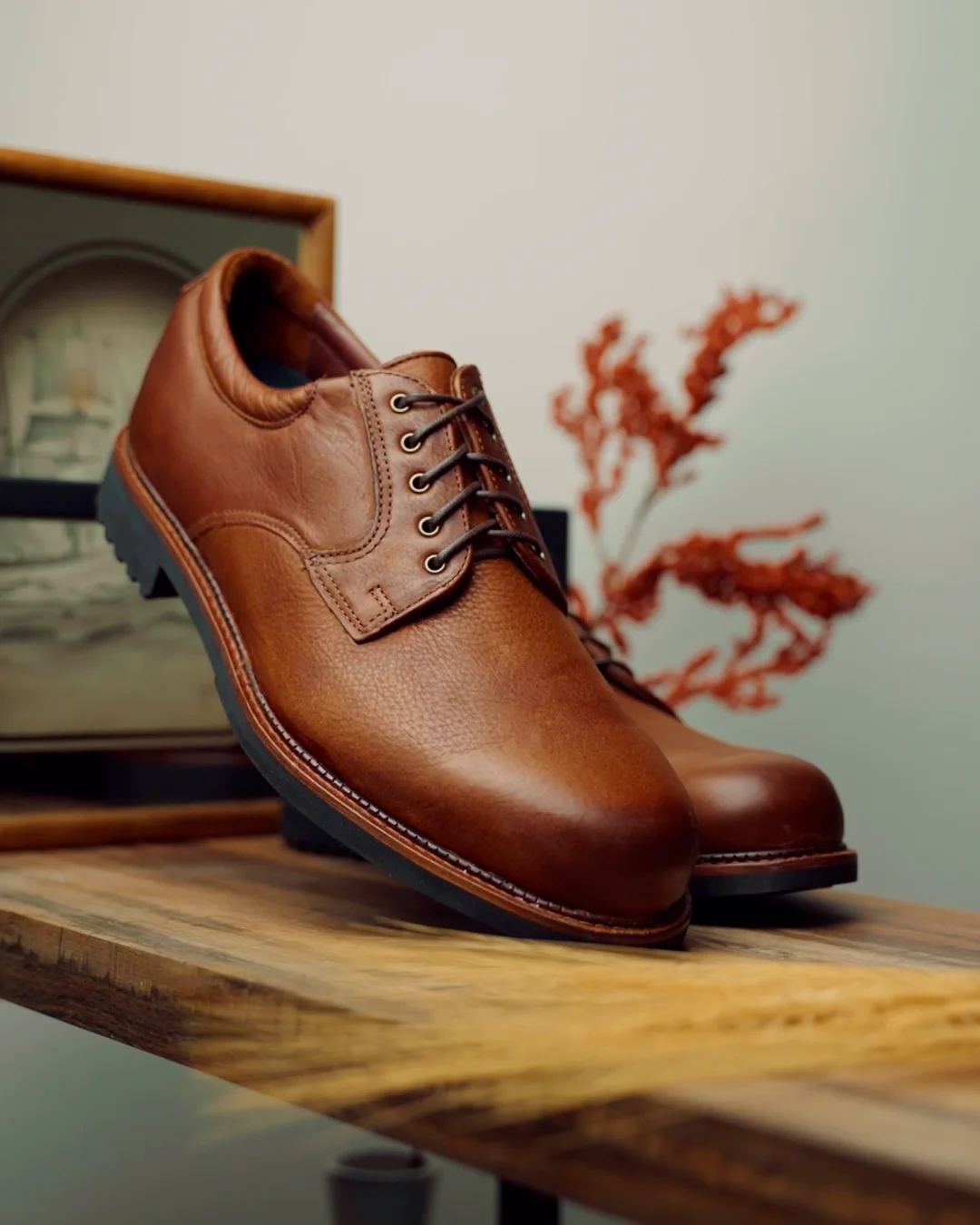 MEN\'S NEIL M  Caramel Leather  Lace-up  rubber sole‎ 12 Excellent Wedding Date Neil M Shoes - Neil M Footwear | MensDesignerShoe.com main image 2