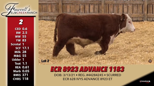 Lot #2 - ECR 8923 ADVANCE 1183