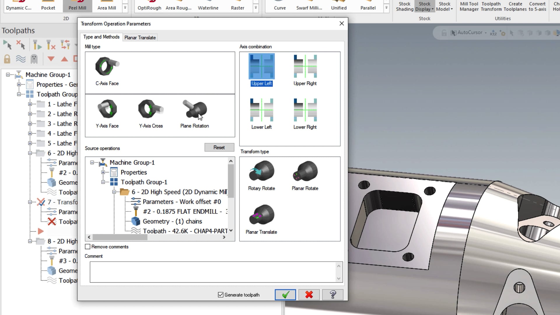 Toolpath Transform part 8 - Mill-Turn