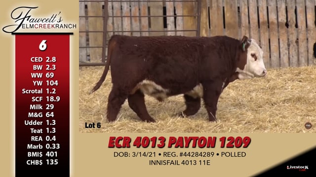 Lot #6 - ECR 4013 PAYTON 1209