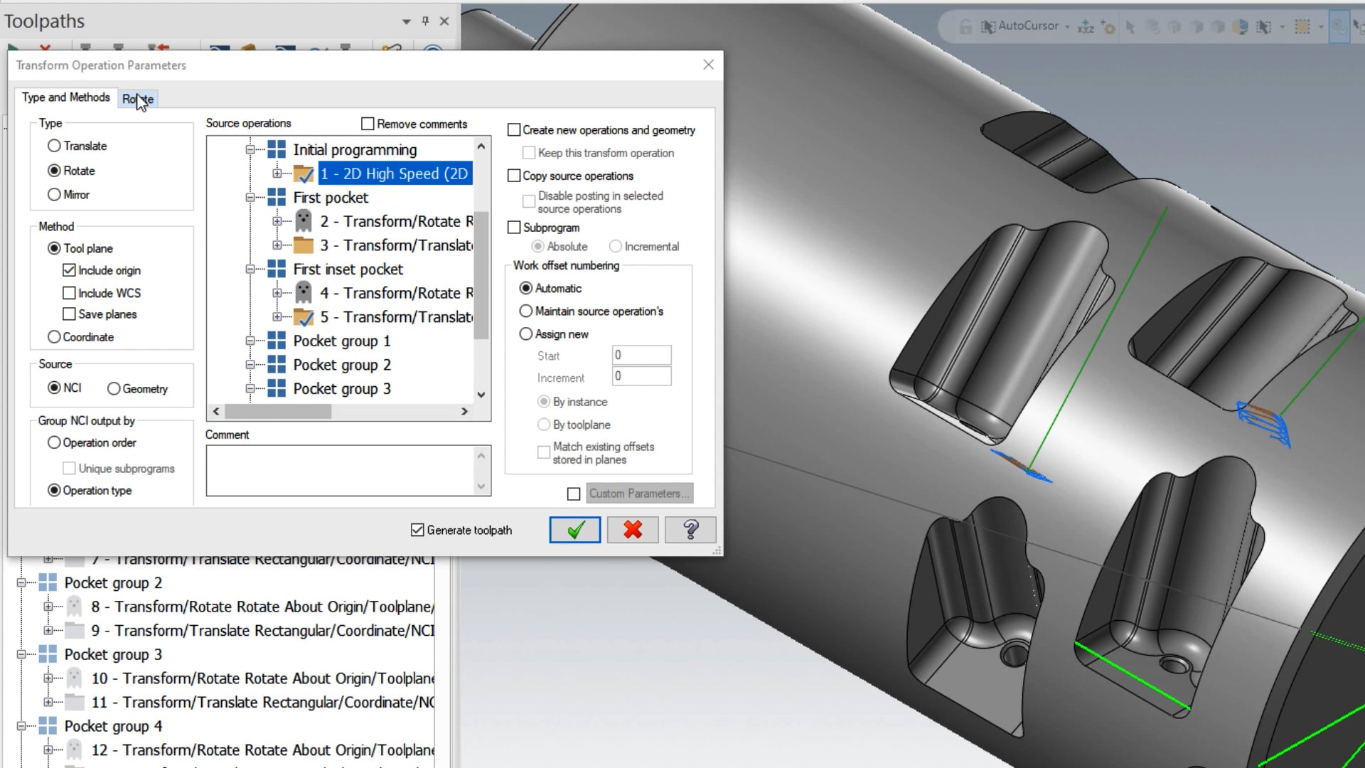 Mastercam 2022 Library Toolpath Transform part 9 Nonrepeating patterns