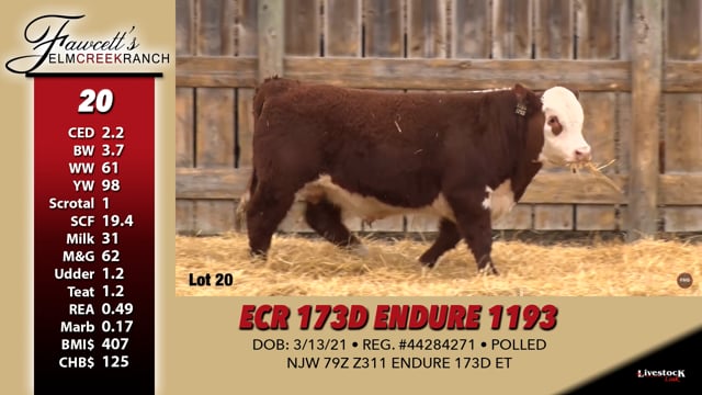 Lot #20 - ECR 173D ENDURE 1193