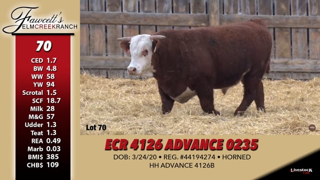 Lot #70 - ECR 4126 ADVANCE 0235