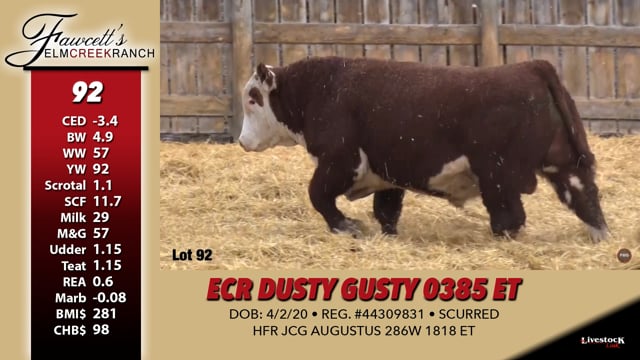 Lot #92 - ECR DUSTY GUSTY 0385 ET