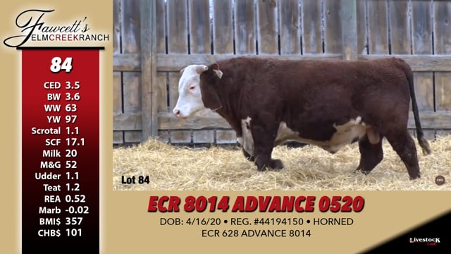 Lot #84 - ECR 8014 ADVANCE 0520