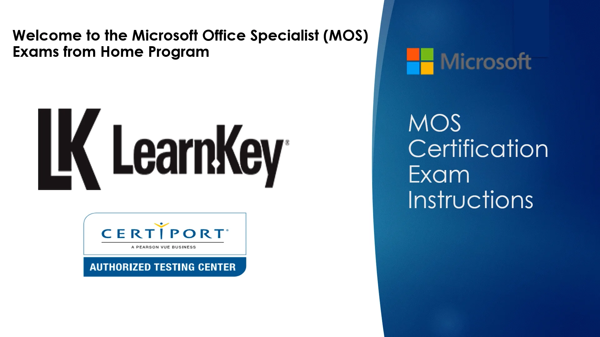 LearnKey MOS instructions on Vimeo