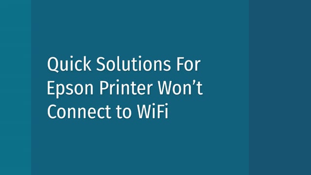 iframely: FIX Your Epson Printer Won’t Connect to WiFi Error