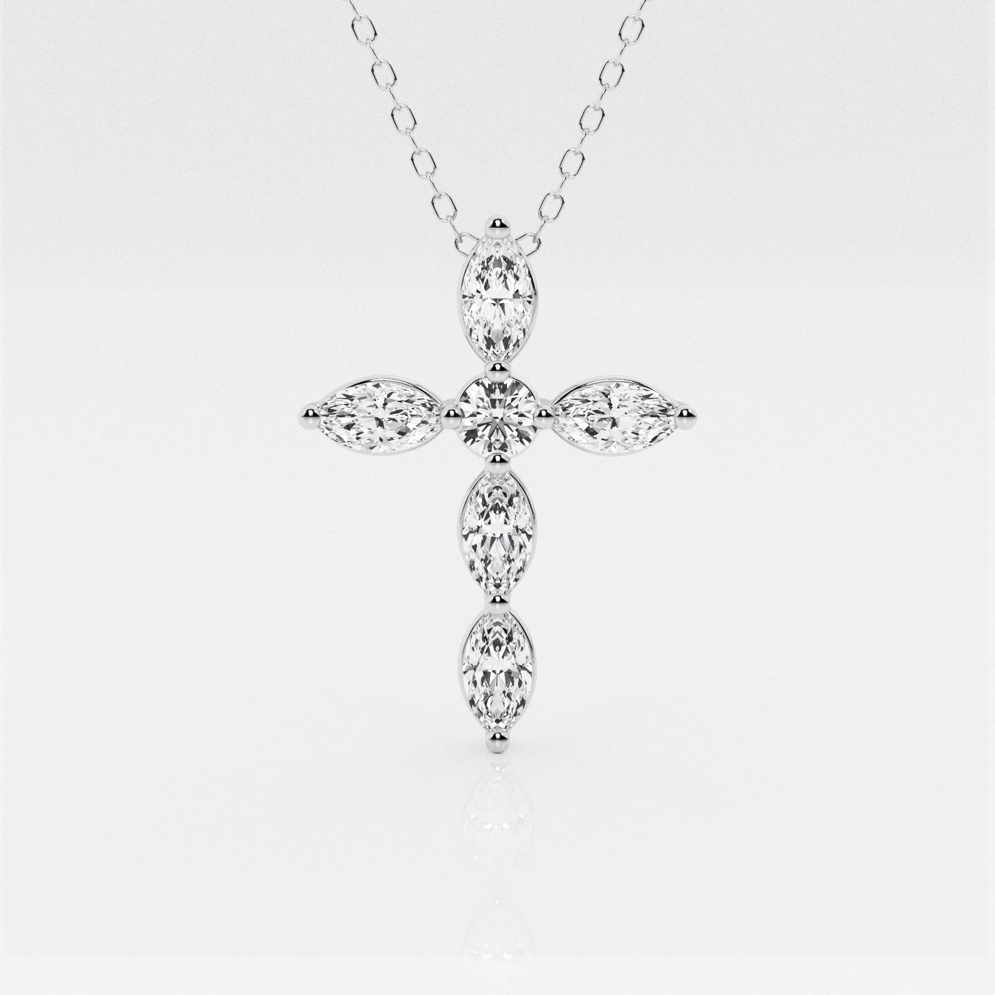 ネックレス・ペンダント Round Brilliant Gradient Cross Necklace #3729 3729 - NUMBERING