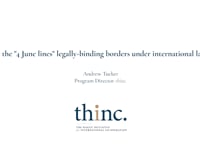 Are the 4 June lines legally-binding borders under international law