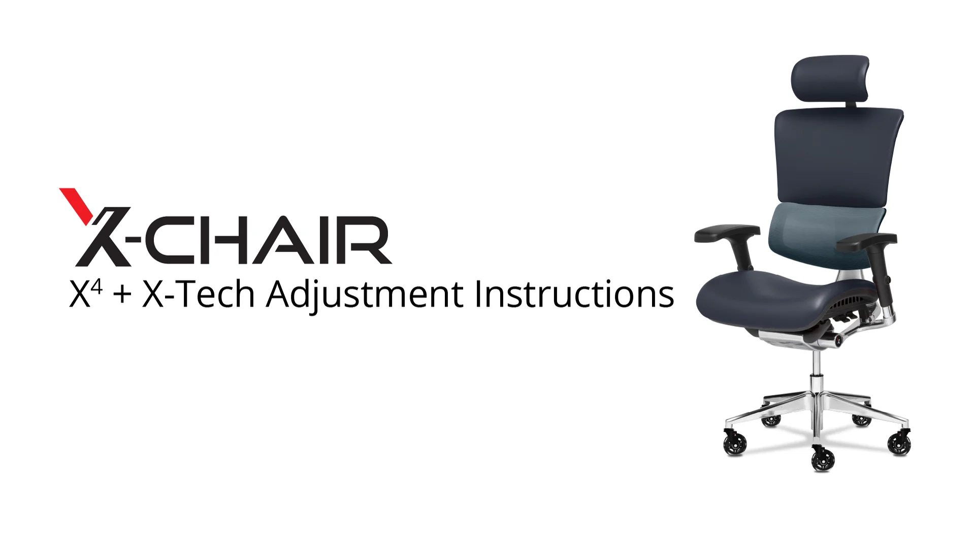 X-Chair  X4 + X-Tech Adjustment Instructions on Vimeo