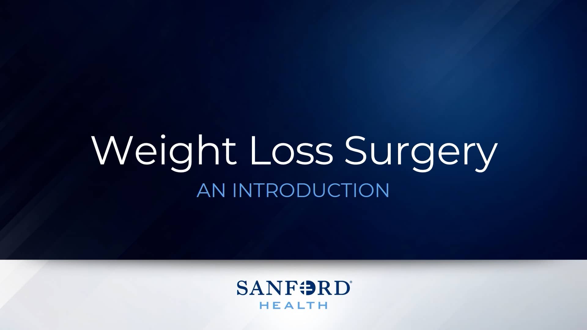 An introduction to weight loss surgery at Sanford Health on Vimeo
