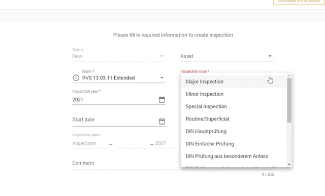 ▷   Create & customize your inspection 