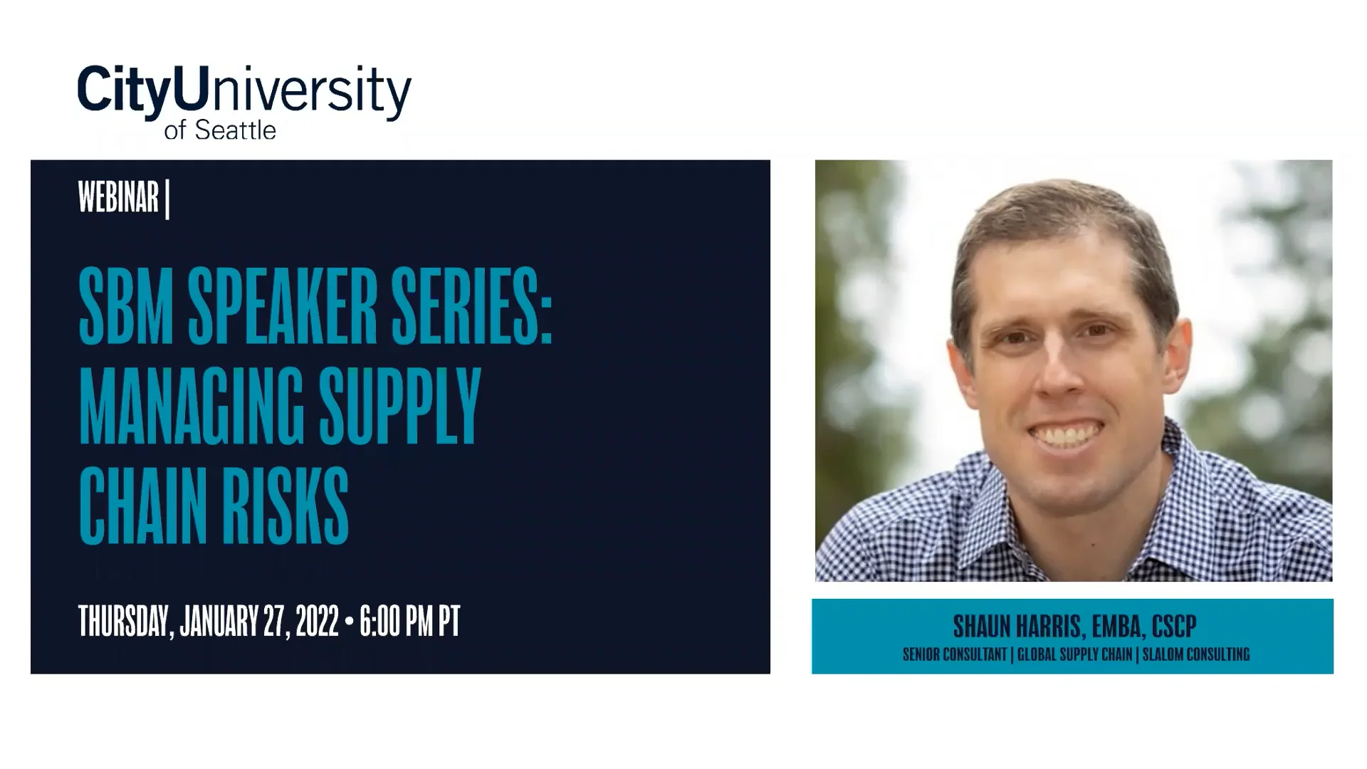SBM Speaker Series: Managing Supply Chain Risks on Vimeo