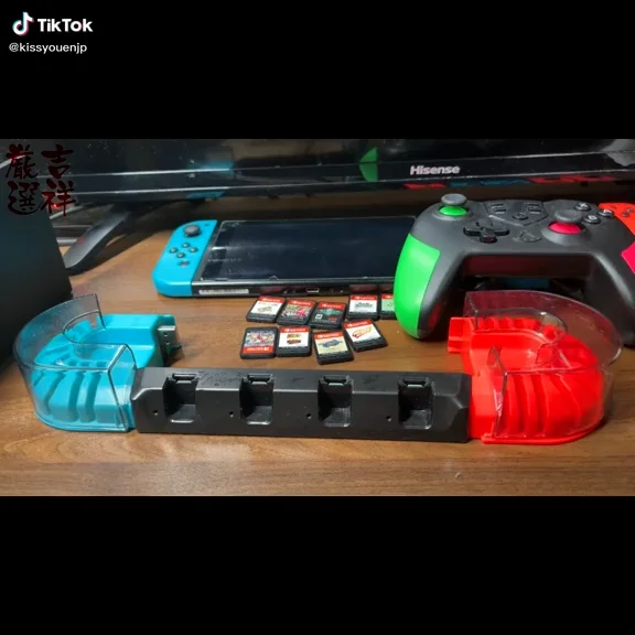 動画あり】switch (OLED)ドッグ拡張 充電器スタンド ジョイコン4つ