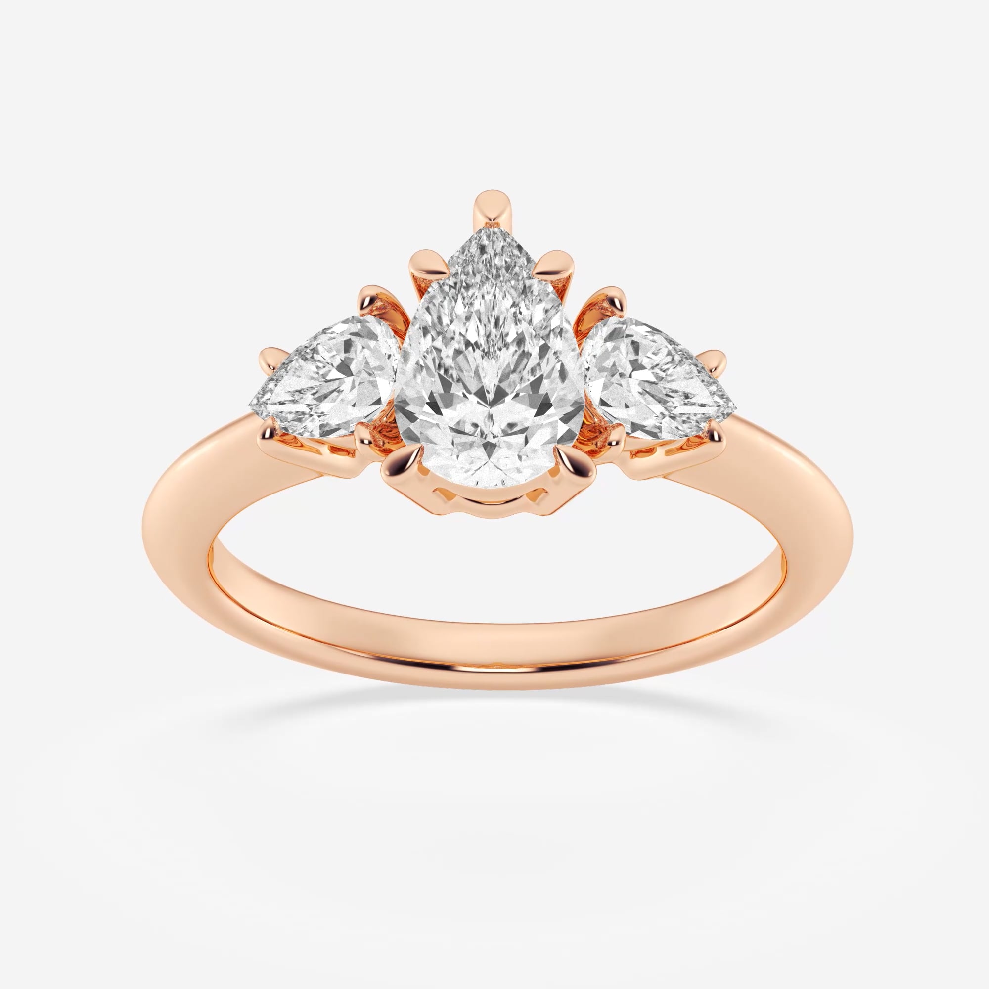 product video for 2 ctw Pear Lab Grown Diamond Three-Stone Ring