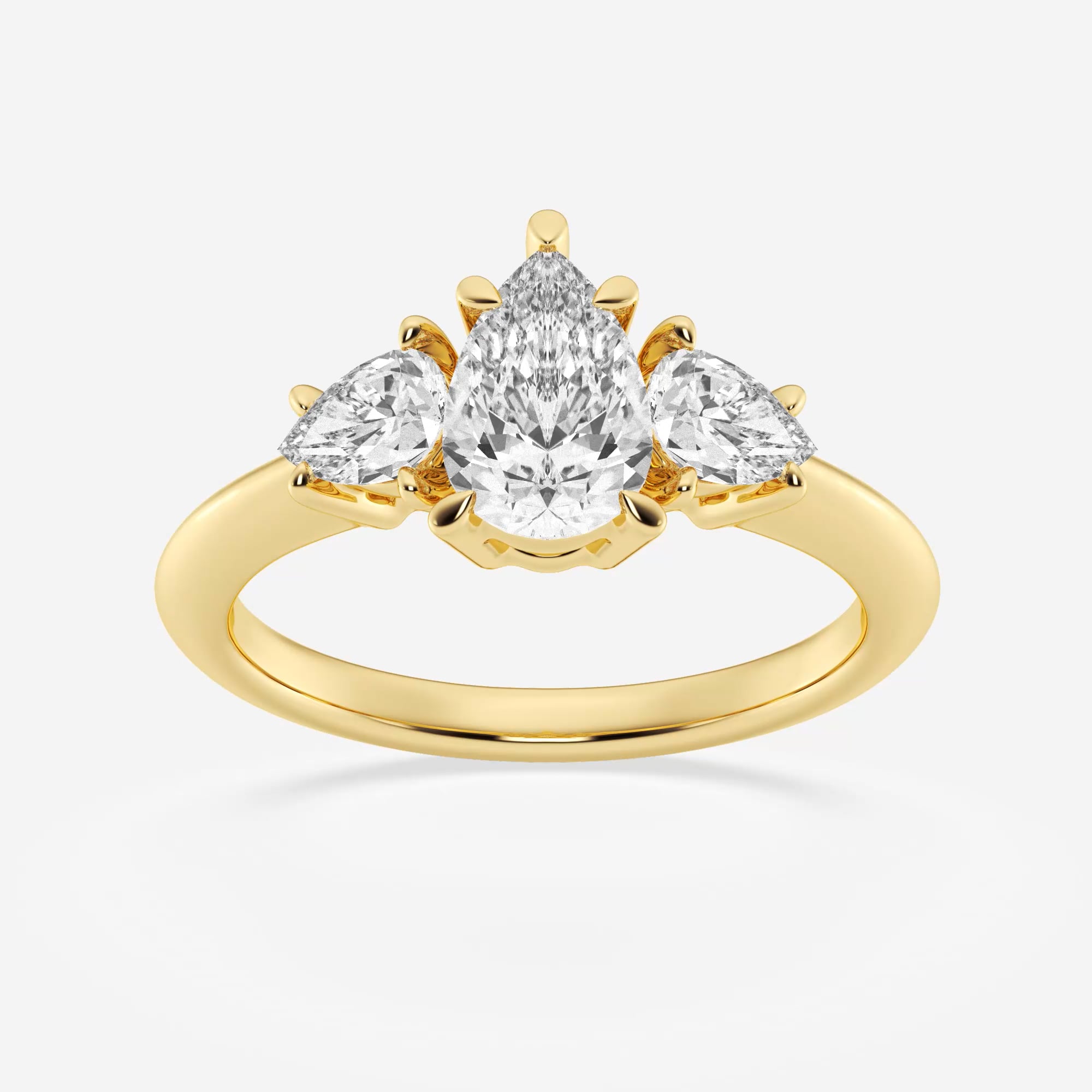 product video for 2 ctw Pear Lab Grown Diamond Three-Stone Ring