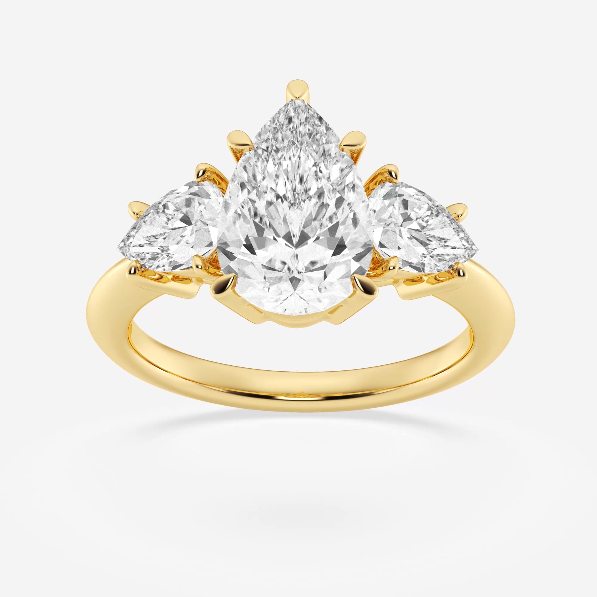 product video for 4 ctw Pear Lab Grown Diamond Three-Stone Ring