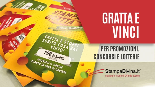 Stampa Gratta e Vinci Personalizzati e Scratch Card online