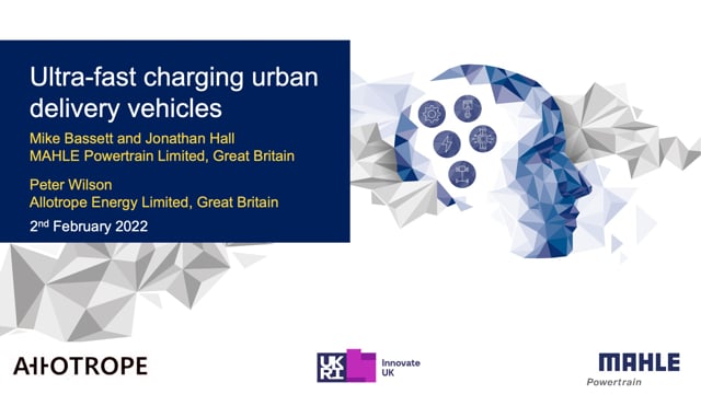 Ultra-fast charging system for electric urban delivery vehicles