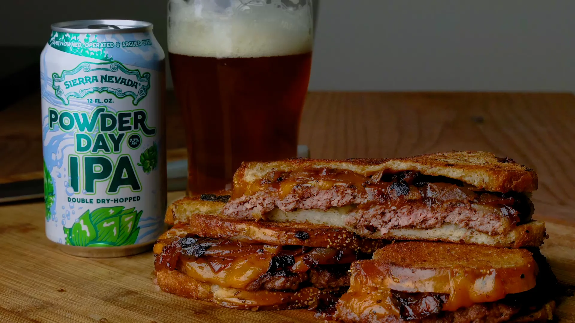 Powder Day IPA Patty Melts on Vimeo