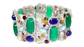 17.90 ct. t.w. Multi-Gemstone Bracelet in Sterling Silver