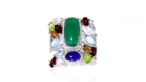 2.48 ct. t.w. Multi-Gem Ring in Sterling Silver