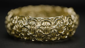 Italian 14kt Yellow Gold Modified Byzantine Bracelet