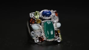 2.48 ct. t.w. Multi-Gem Ring in Sterling Silver