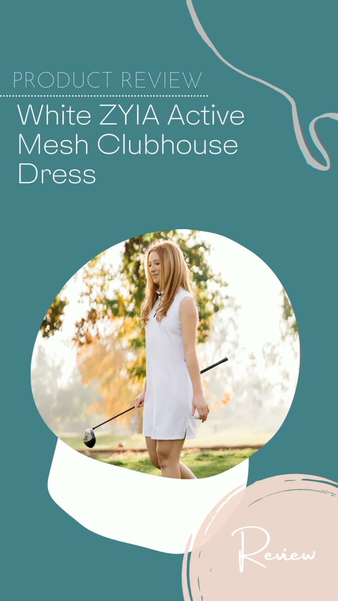 White ZYIA Active Mesh Clubhouse Dress 6088 on Vimeo