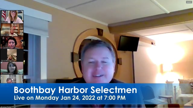 Boothbay Harbor Selectmen Jan 24, 2022
