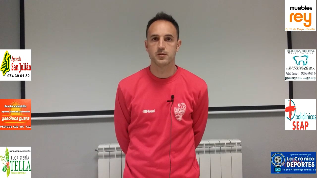 DAVID GIMÉNEZ (Entrenador CD Binéfar) CD Binéfar 3-3 CD Cariñena / J 18 / 3ª División
