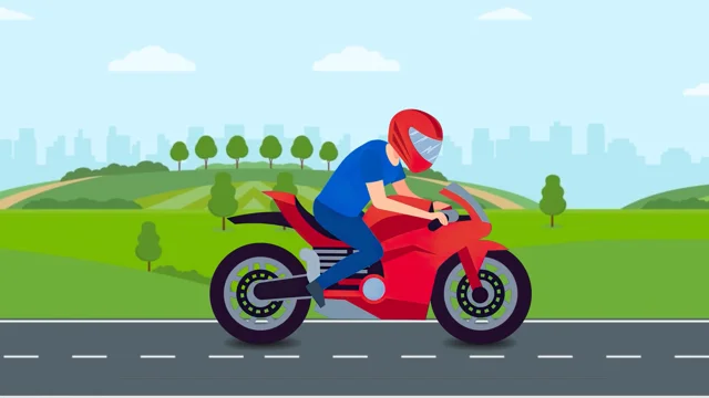 Ride A Motorbike Cartoon
