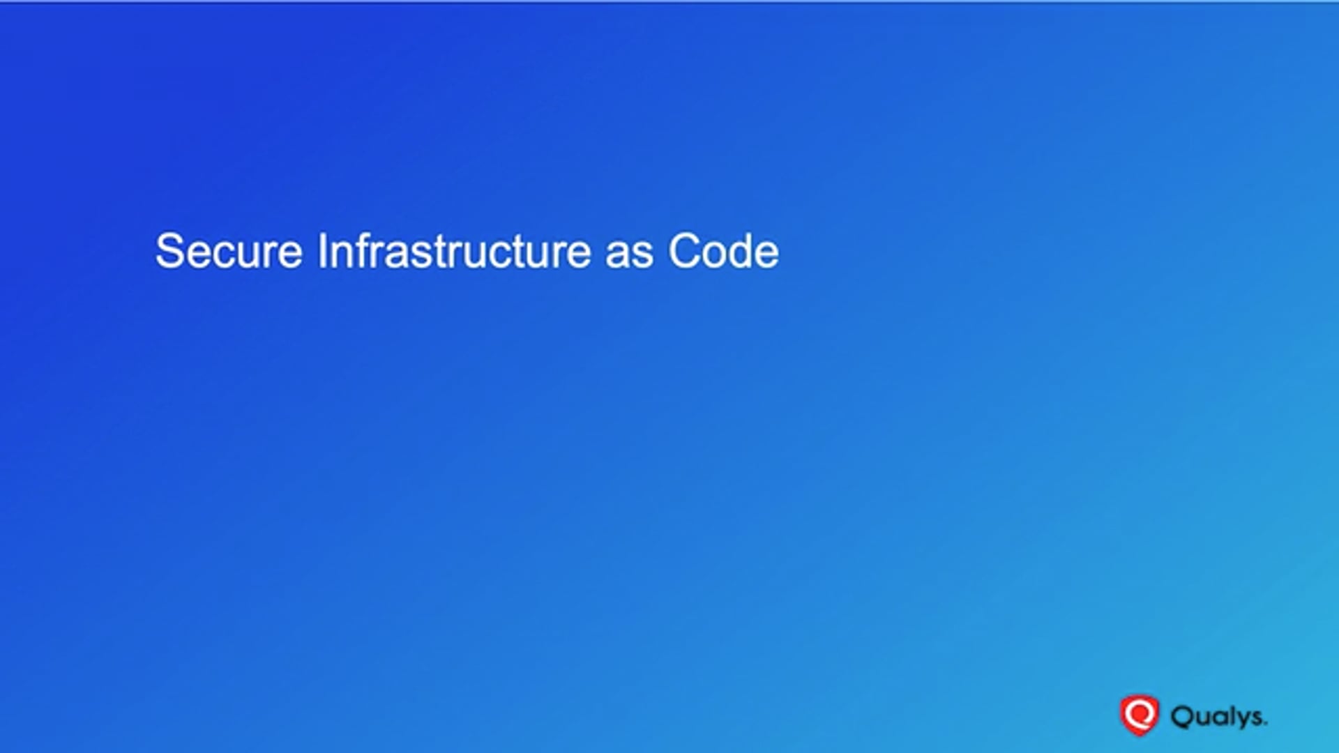 Secure Infrastructure as Code