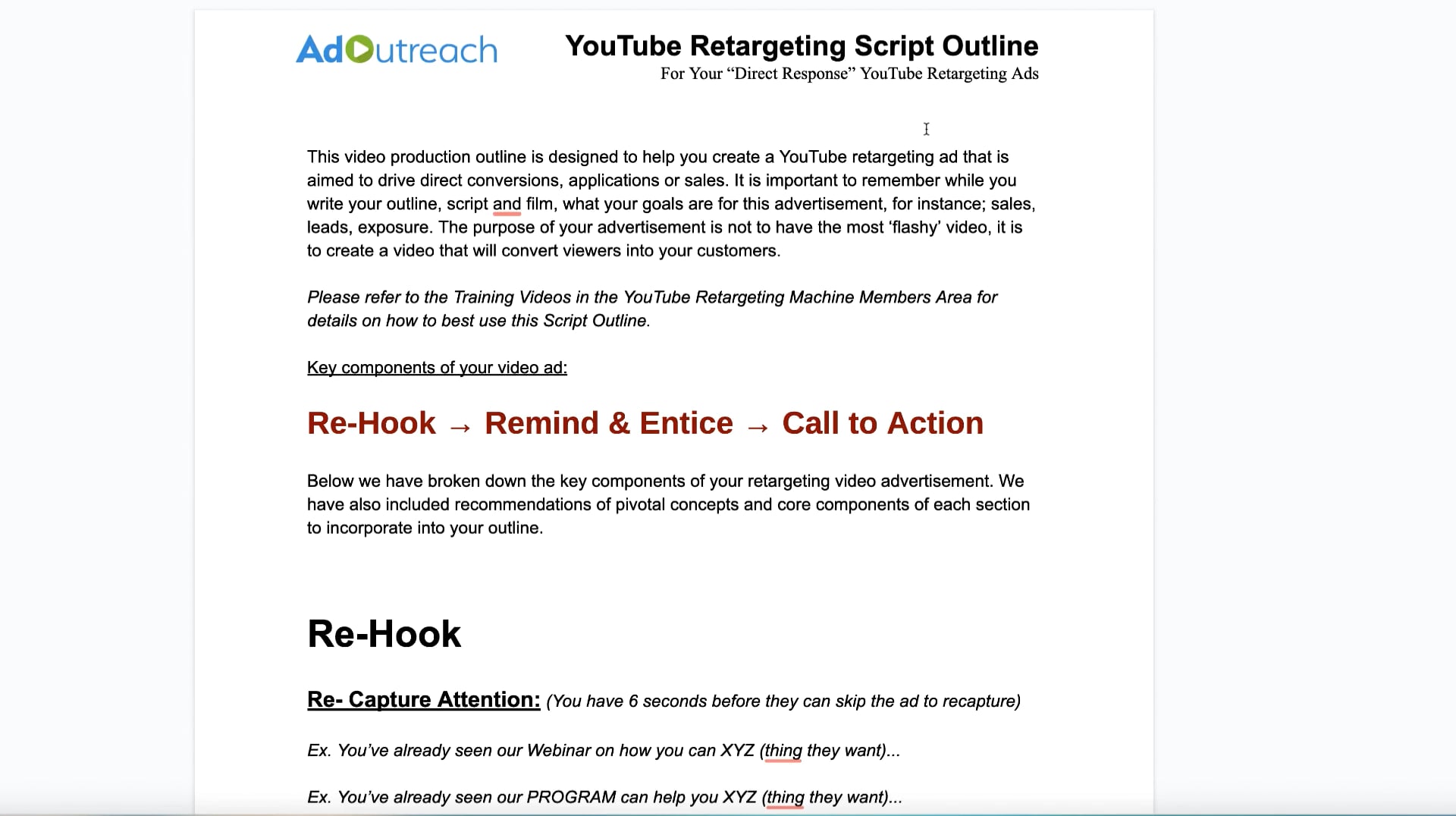How To Write The AdOutreach YouTube Ads Retargeting Scripts on Vimeo