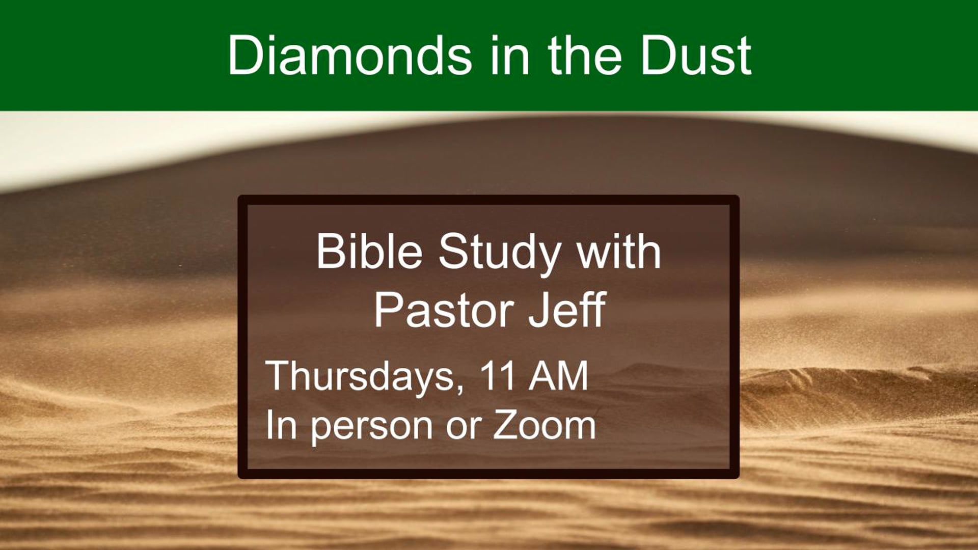 Diamonds in the Dust Week 15 - The Temple that Jesus Knew