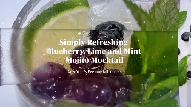 Refreshing Blueberry, Lime and Mint Mojito Mocktail - promo video