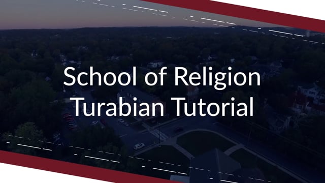 SOR Turabian Title Page and Paper Formatting Tutorial