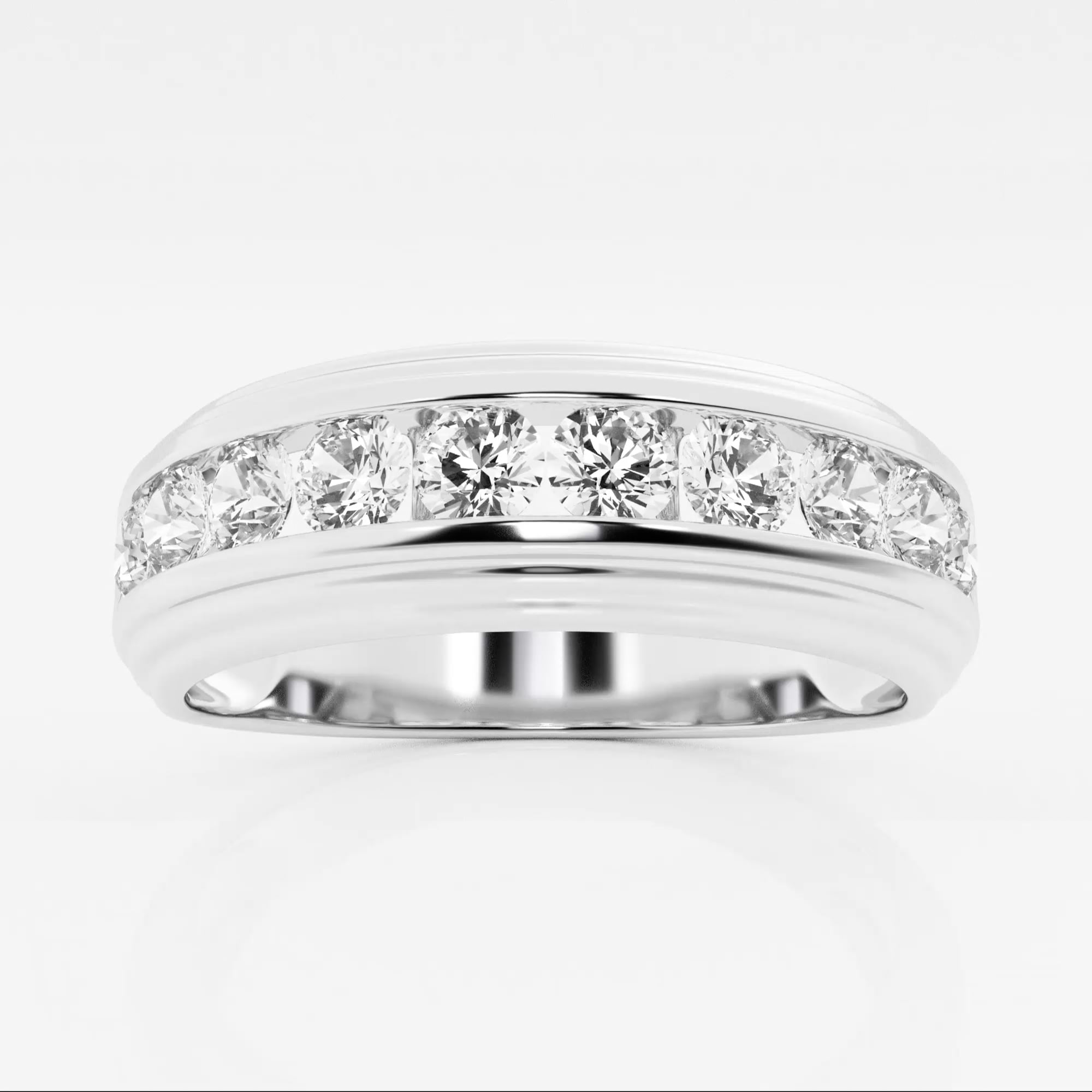 product video for 1 ctw Round Lab Grown Diamond Men's Channel Set Wedding Band