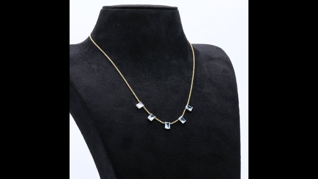 Colar Ouro Amarelo com Topázio Sky