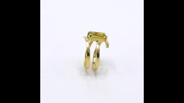 Anel em Ouro Amarelo com Baguete de Citrino - Coleção Victória Zanon