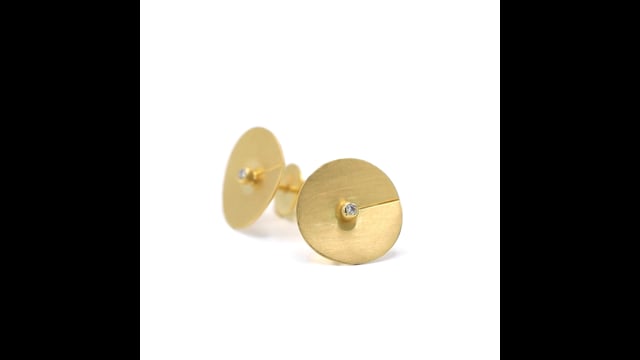 Brinco Disco em Ouro Amarelo 18k