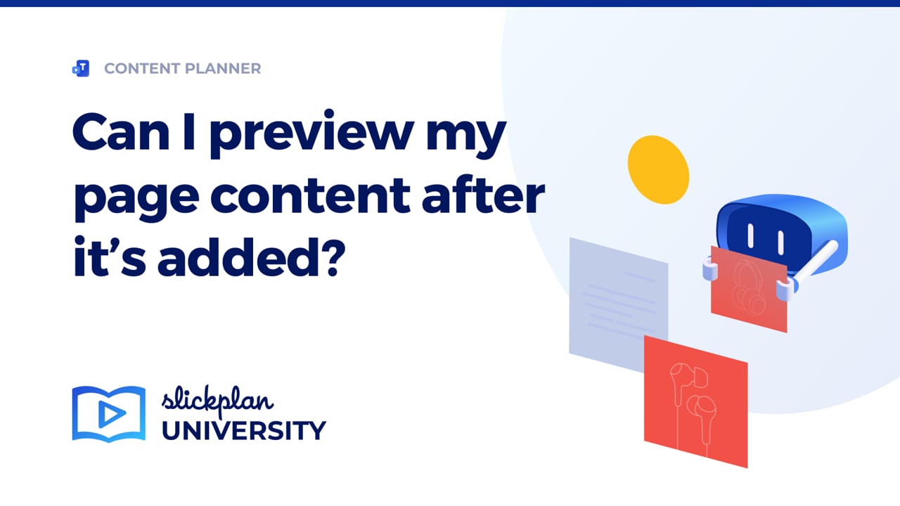 Can I preview my page content after content is added?